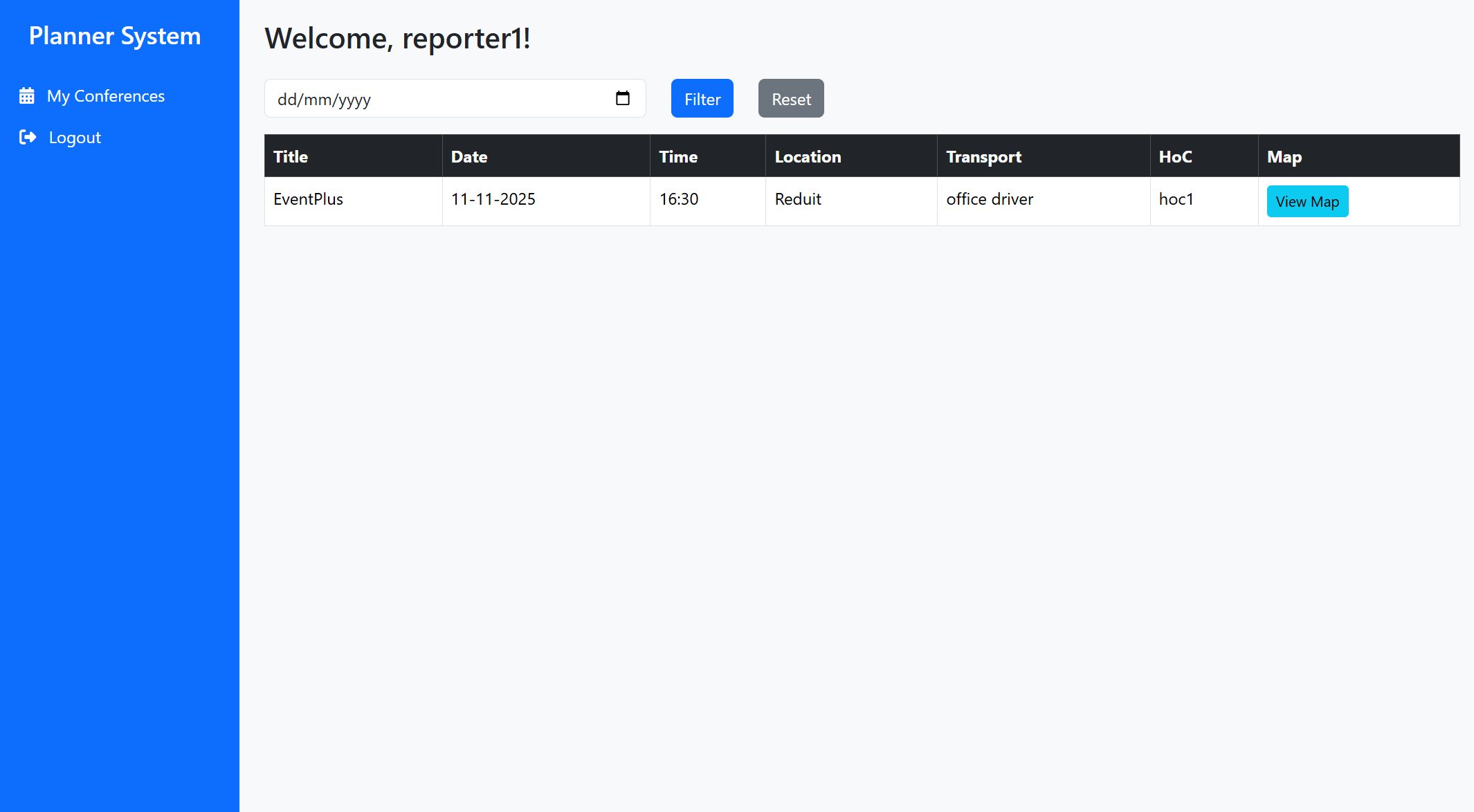 Reporter view conferences